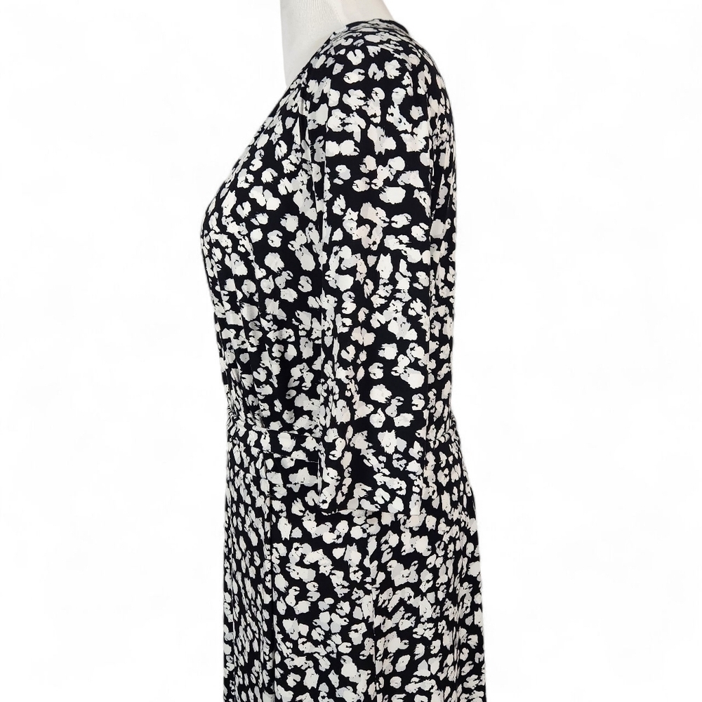 VINCE CAMUTO Black And White Belted Dress Size 1X - Picture 4 of 6